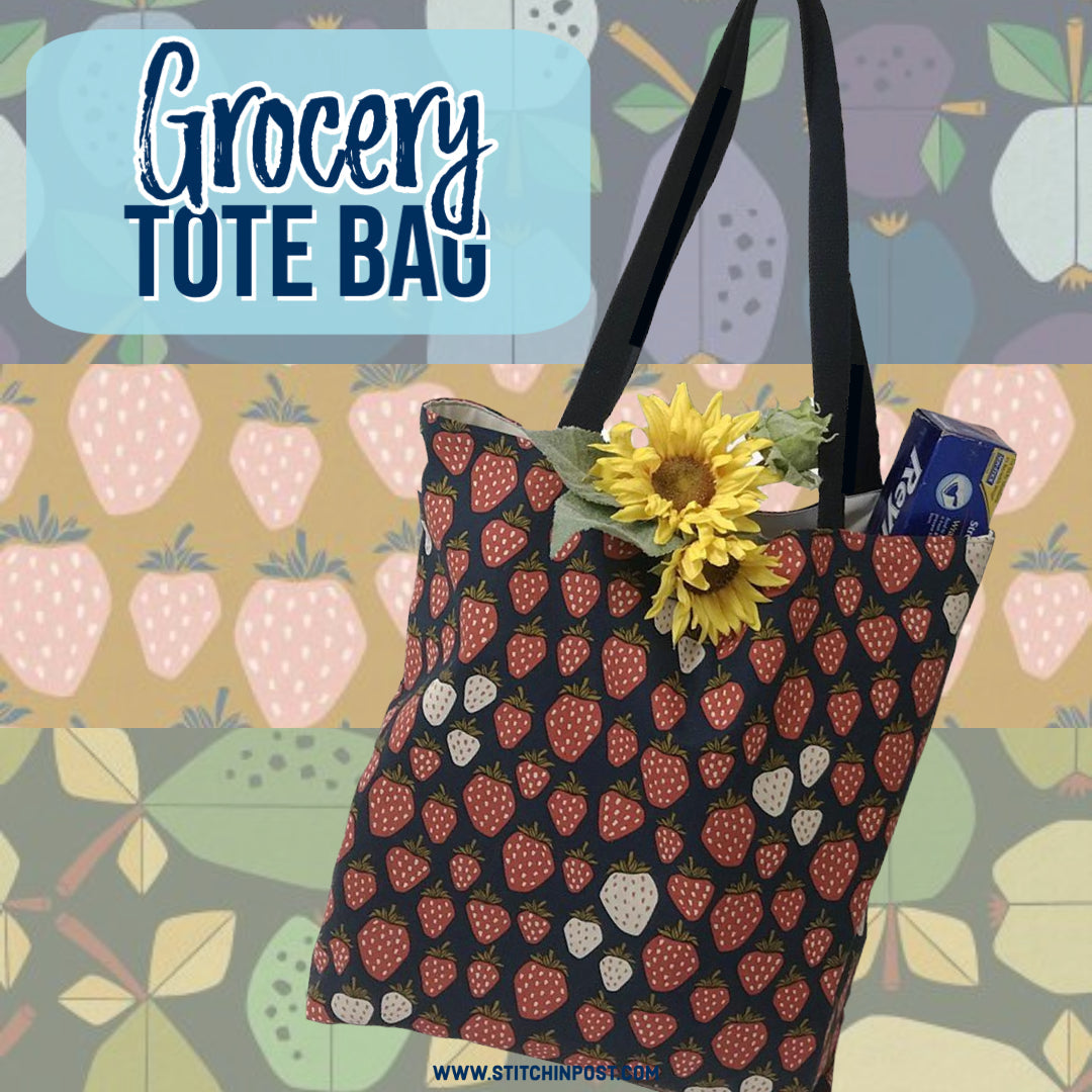 Grocery Tote Bag - Free Downloadable Sewing Pattern by Valori Wells