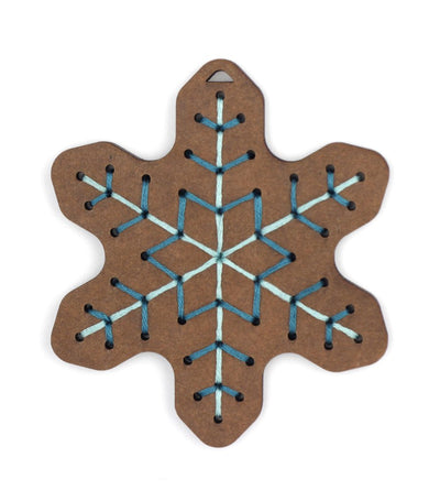 Gingerbread Flake Stitched Ornament kit Kiriki Press