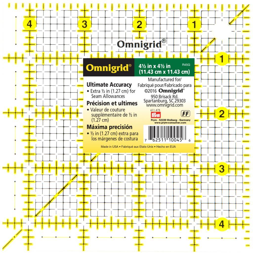 Omnigrid 4 5 x 4 5  acrylic Ruler square up