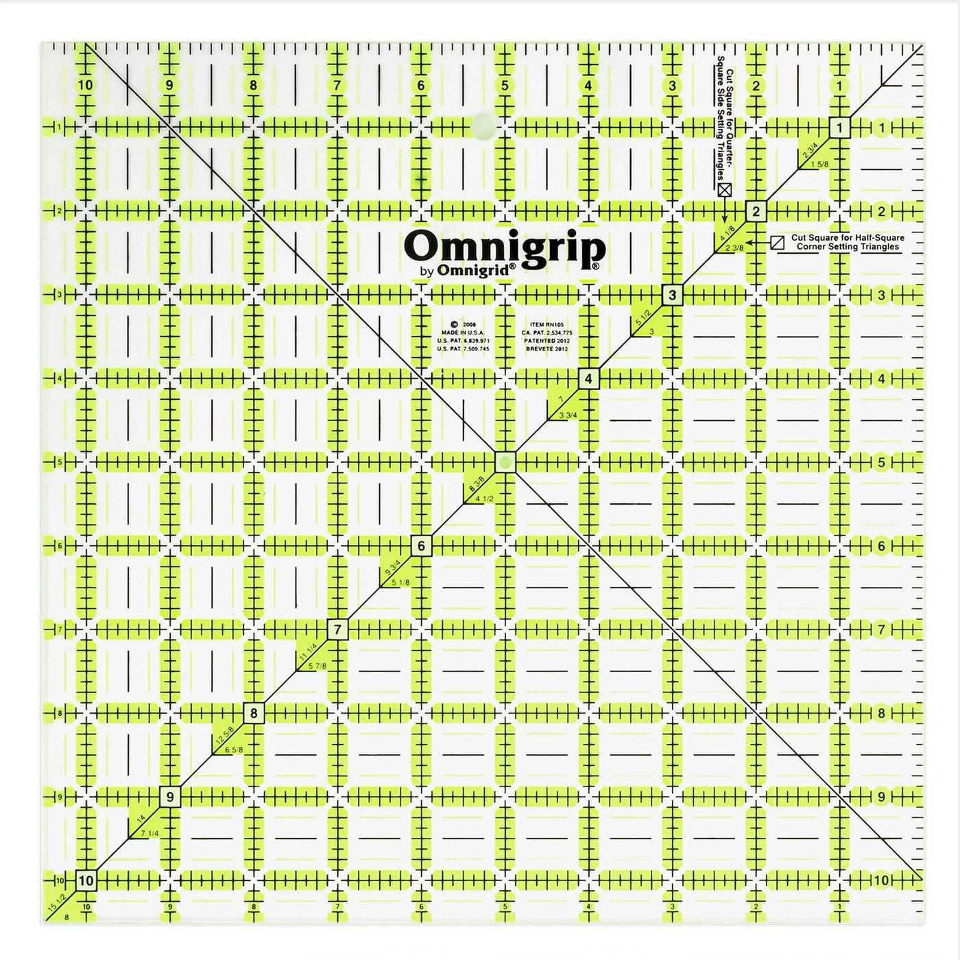 Omnigrip Ruler 10.5 Square