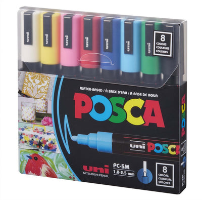 Posca Pen Basic 8 Color Water Based Markers 1.8- 2.5