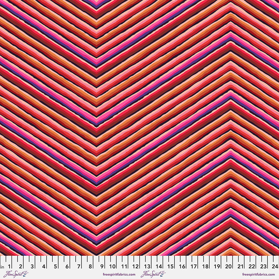Kaffe: 85 and Fabulous - Chevron Stripe - Red PWGP090.RED