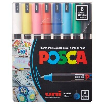 Posca Pens 8 Color Water Based Markers 0.7