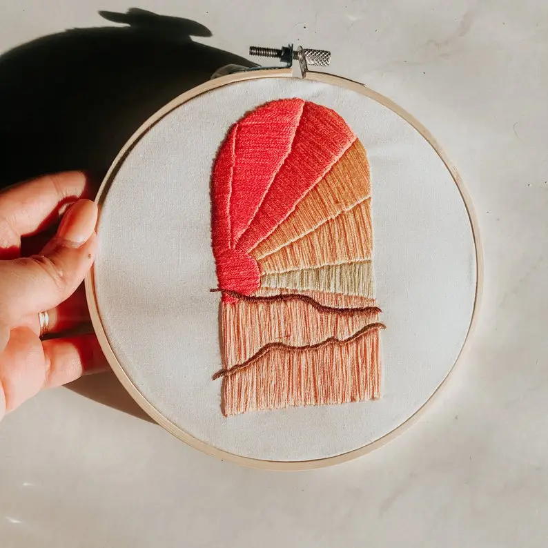 Embroidery Kit Setting Sunset