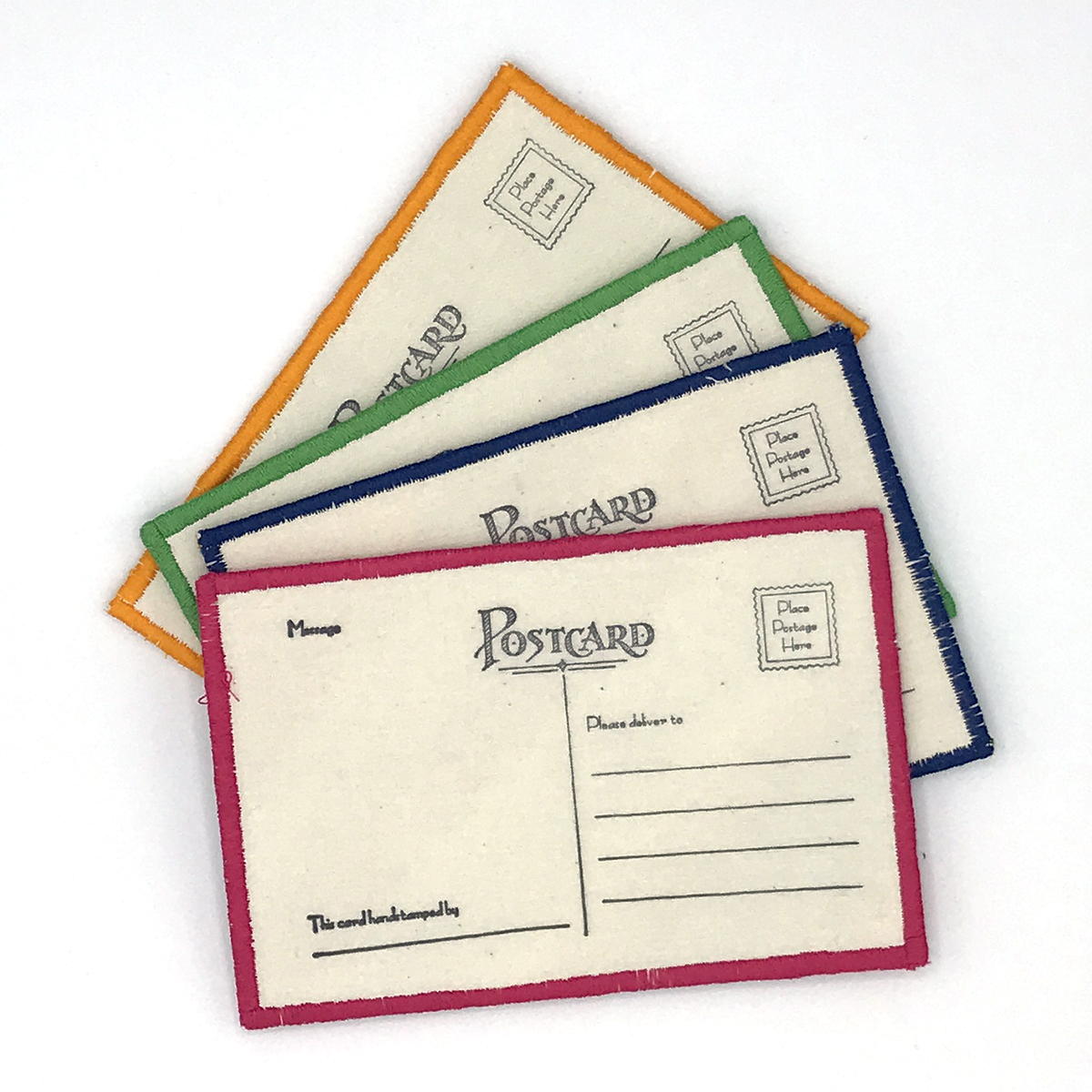 Hand Stamped Postcard Backs - 4" x 6" (package of 8)