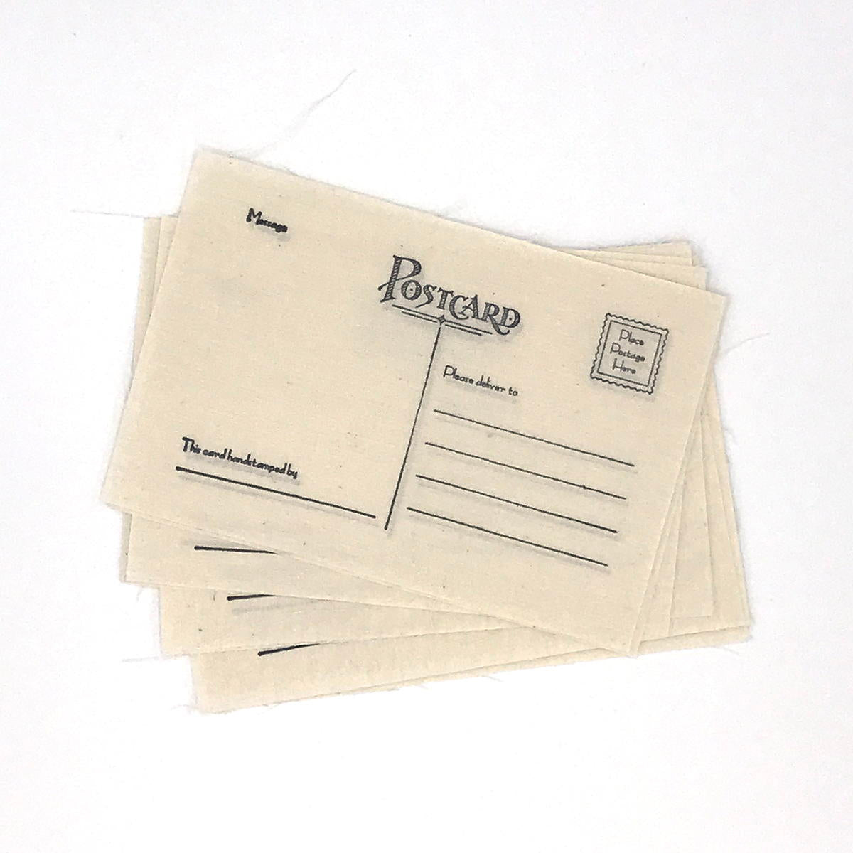 Hand Stamped Postcard Backs - 4