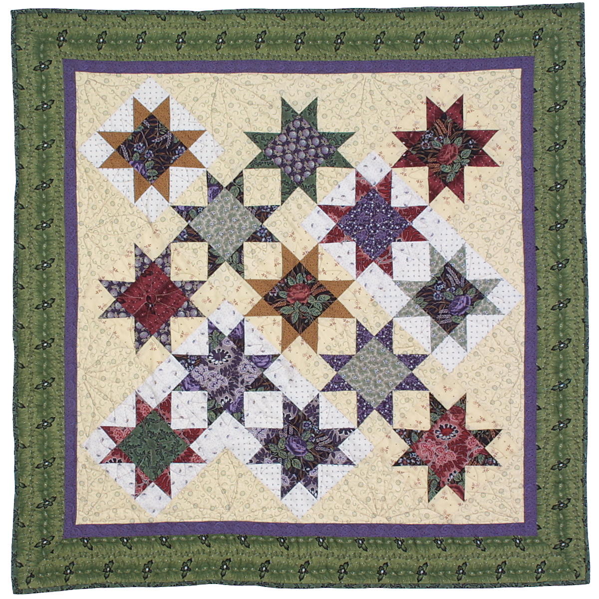 Sawtooth Star Garden Quilt Pattern PDF