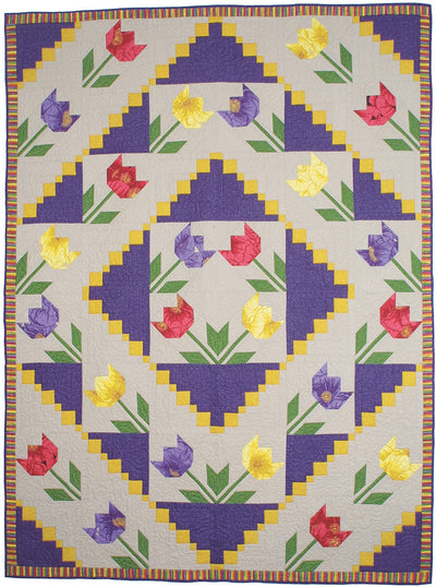 Tulip Garden Quilt Pattern Stitchin Post Trifold