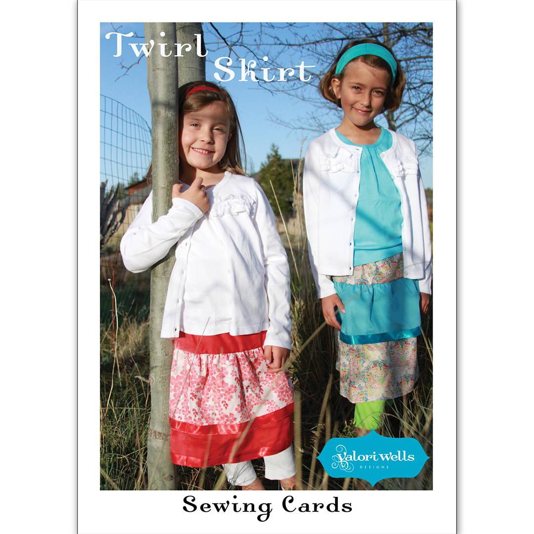 Twirl Girls Gathered Skirt Pattern by Valori Wells stitchin post