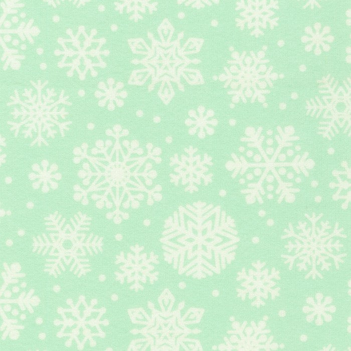 Wishwell Snow Snuggles Flannel Mint WELF-20965-32