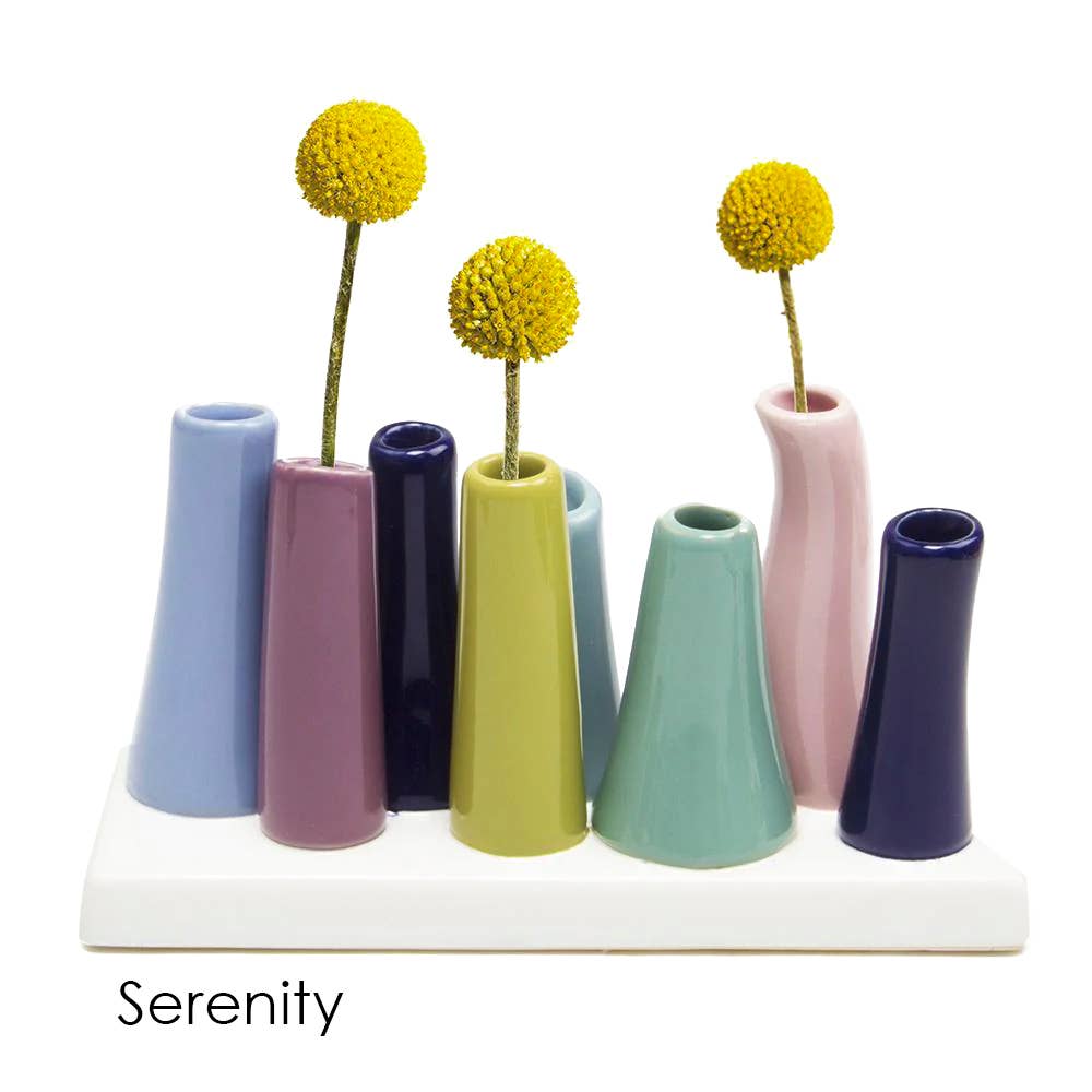 Pooley Serenity - Ceramic 8-Tube Vase