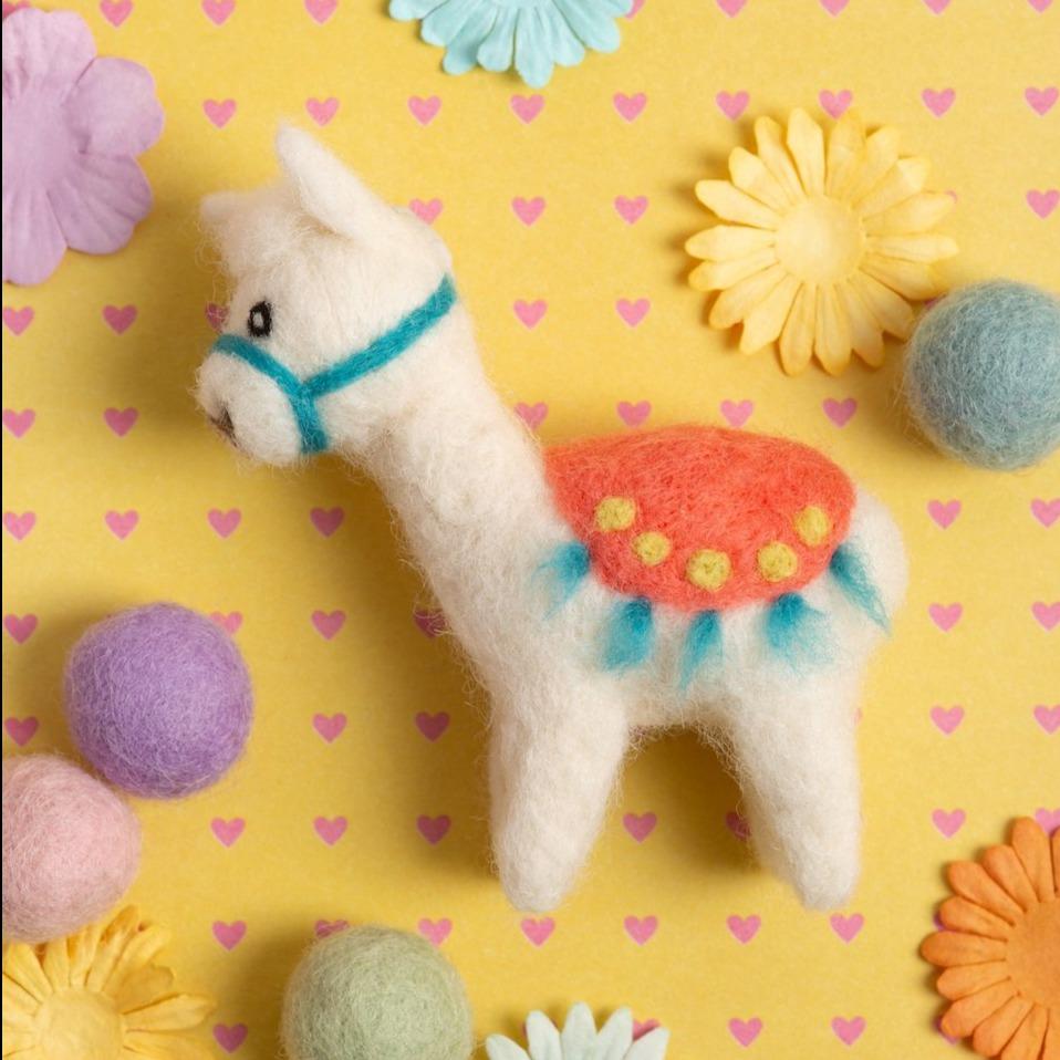 Alpaca Mini Needle Felting Kit