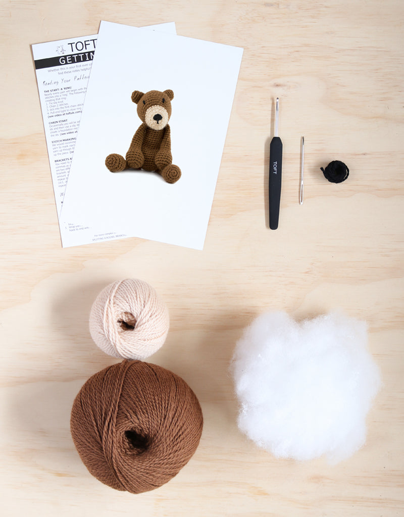 Penelope the Brown Bear Toft Crochet Kit
