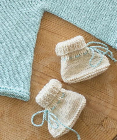 Stay On Baby Booties from Churchmouse Wee Ones
