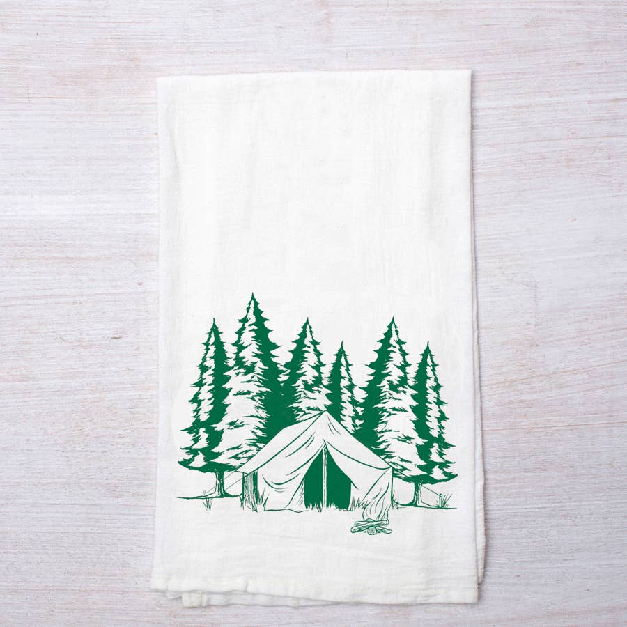 Counter Couture - Camping Flour Sack Kitchen Towel