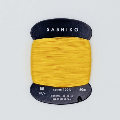 Cotton Carded Sashiko Thread Daruma #2400 20/4 - 204 Golden Yellow