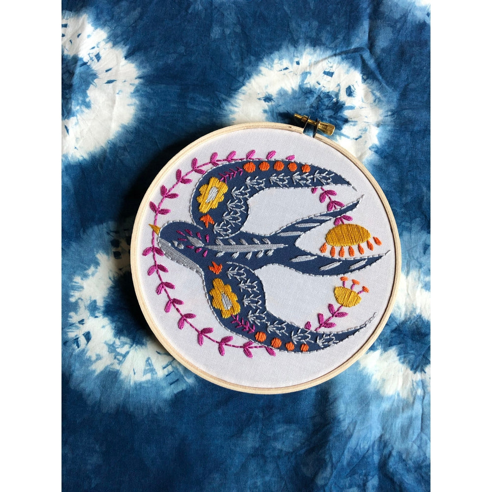 Swallow Embroidery Kit by Rikrack