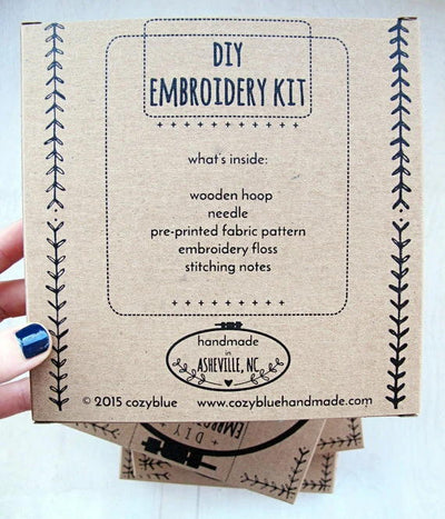 DIY Crafty Fox Embroidery Kit - CozyBlue Handmade