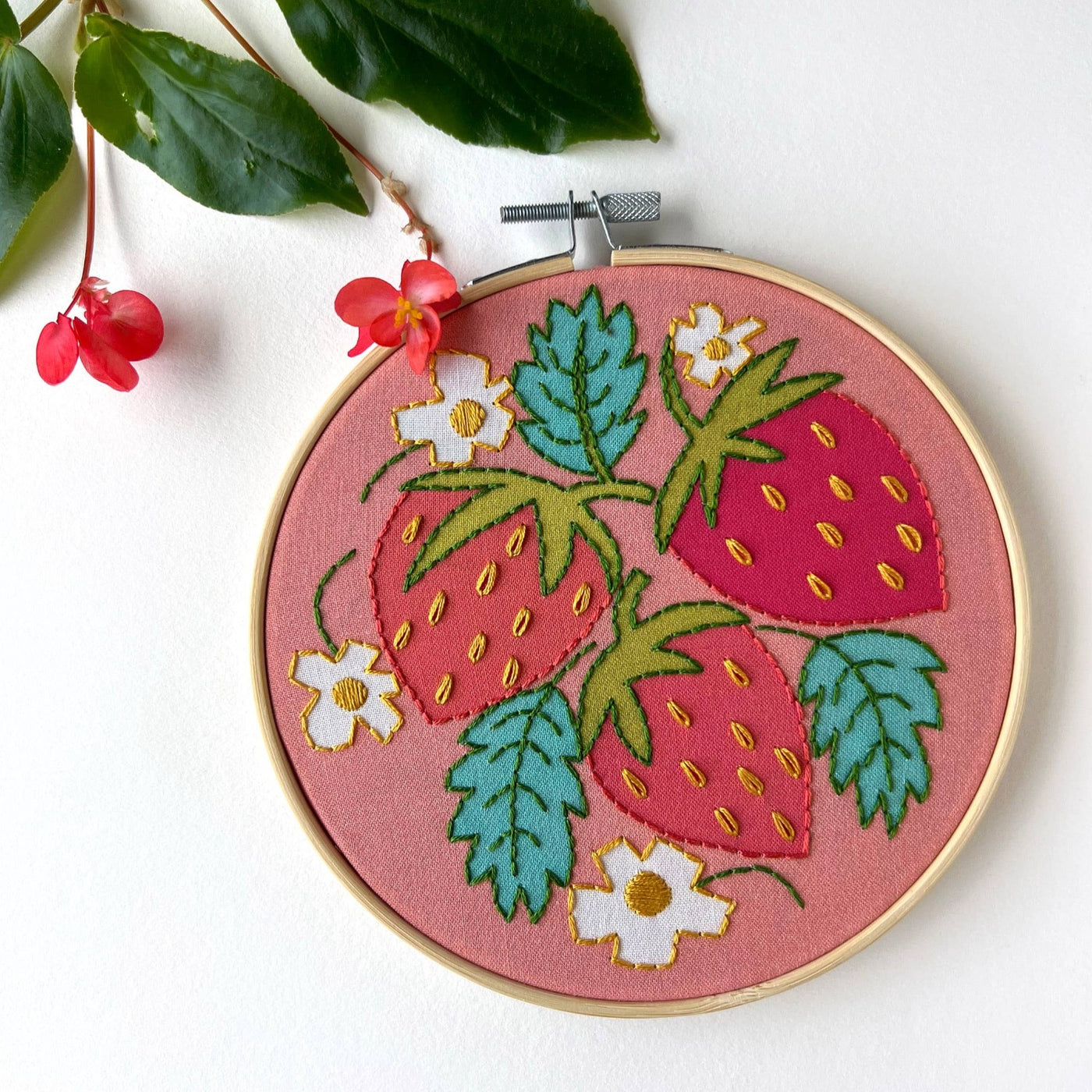 Strawberries Embroidery Kit by Rikrack