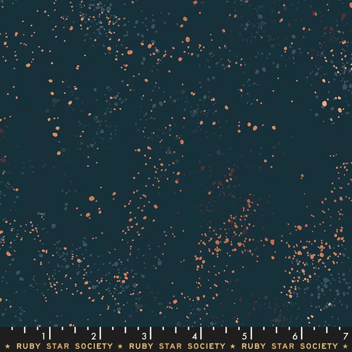 fabric Speckled Teal Navy  RS5027 55M by Ruby Star for Moda Fabrics