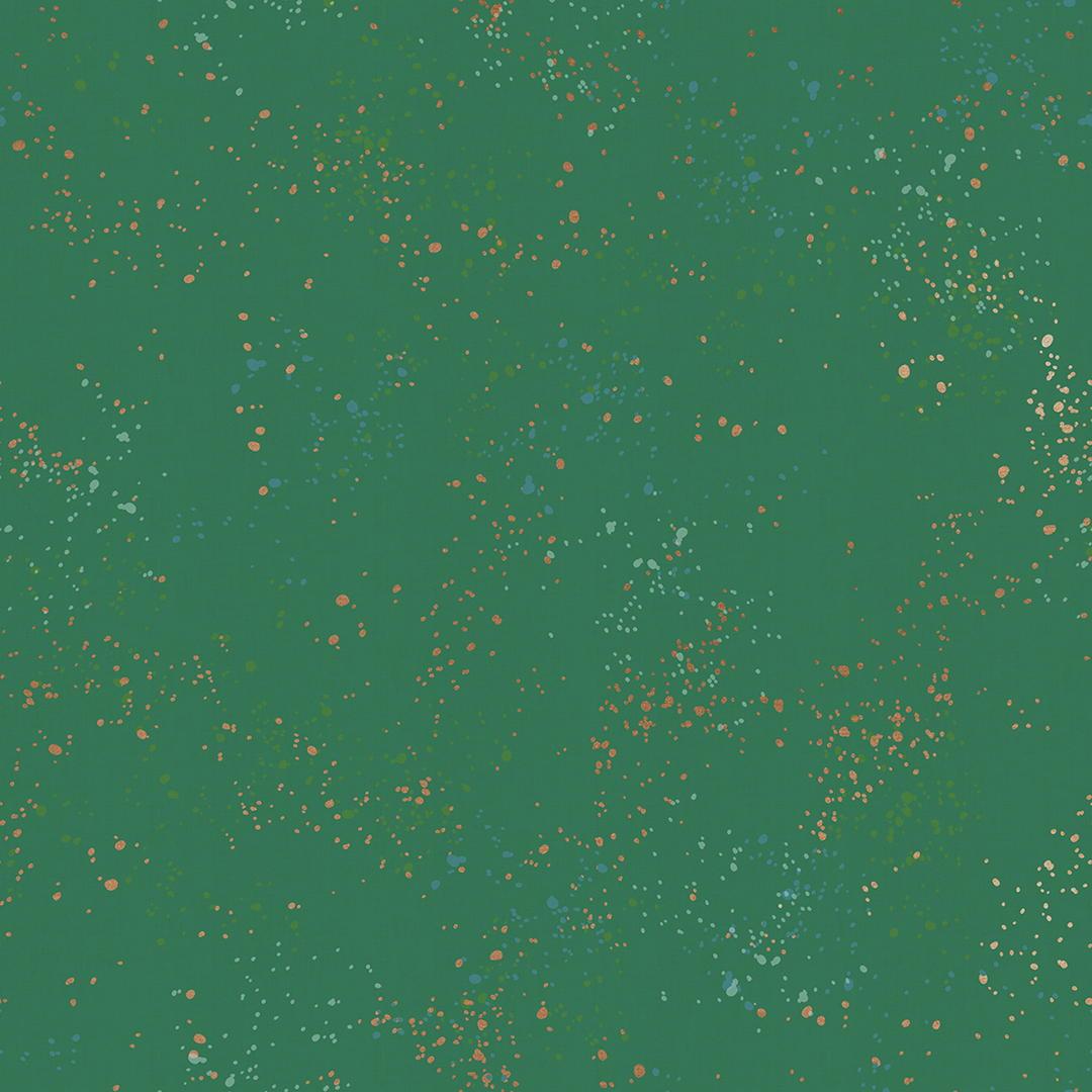 fabric Speckled by Ruby Star for Moda Fabrics Emerald Green RS5027 74M