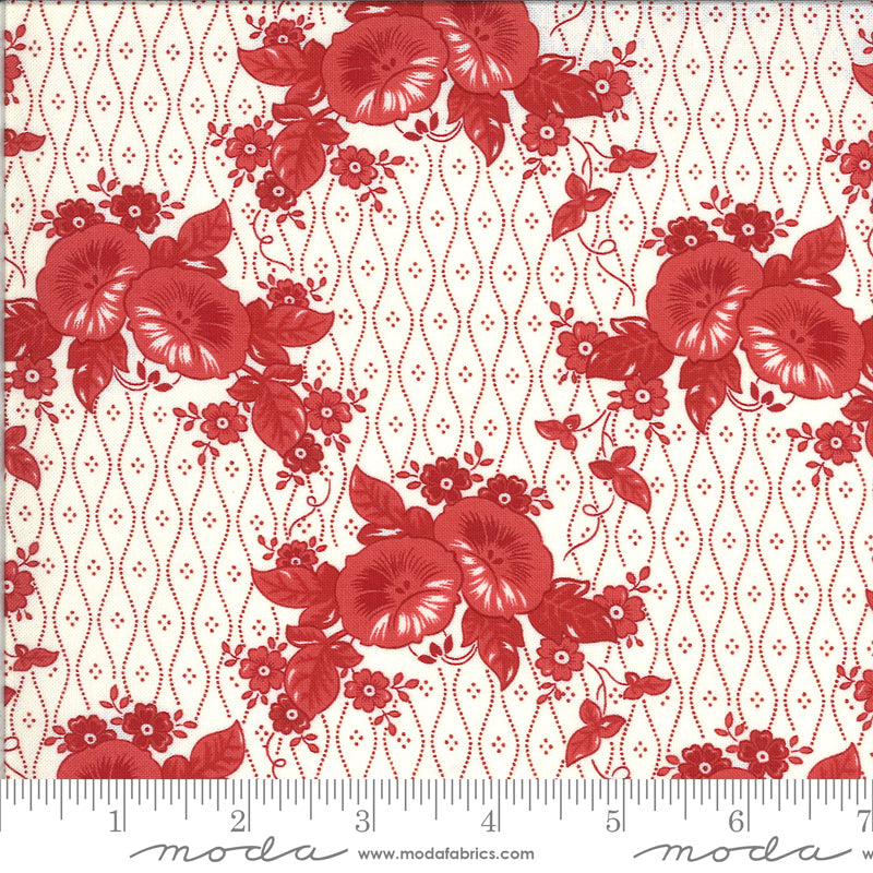 Roselyn Tiny Calico 14911-16 Ivory Red Moda
