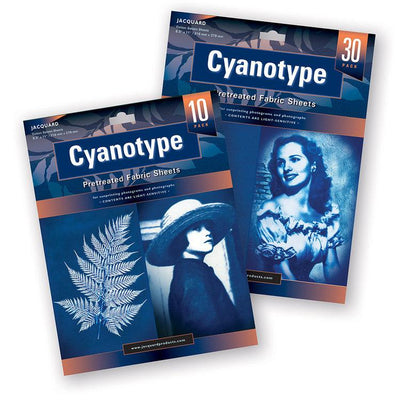 mixed media Cyanotype pre-sensitized 8 12 x 11 fabric sheets by Jacquard