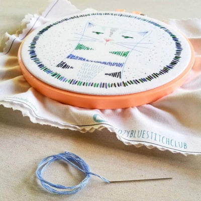 DIY Nigel Nine Lives Embroidery Kit - CozyBlue Handmade