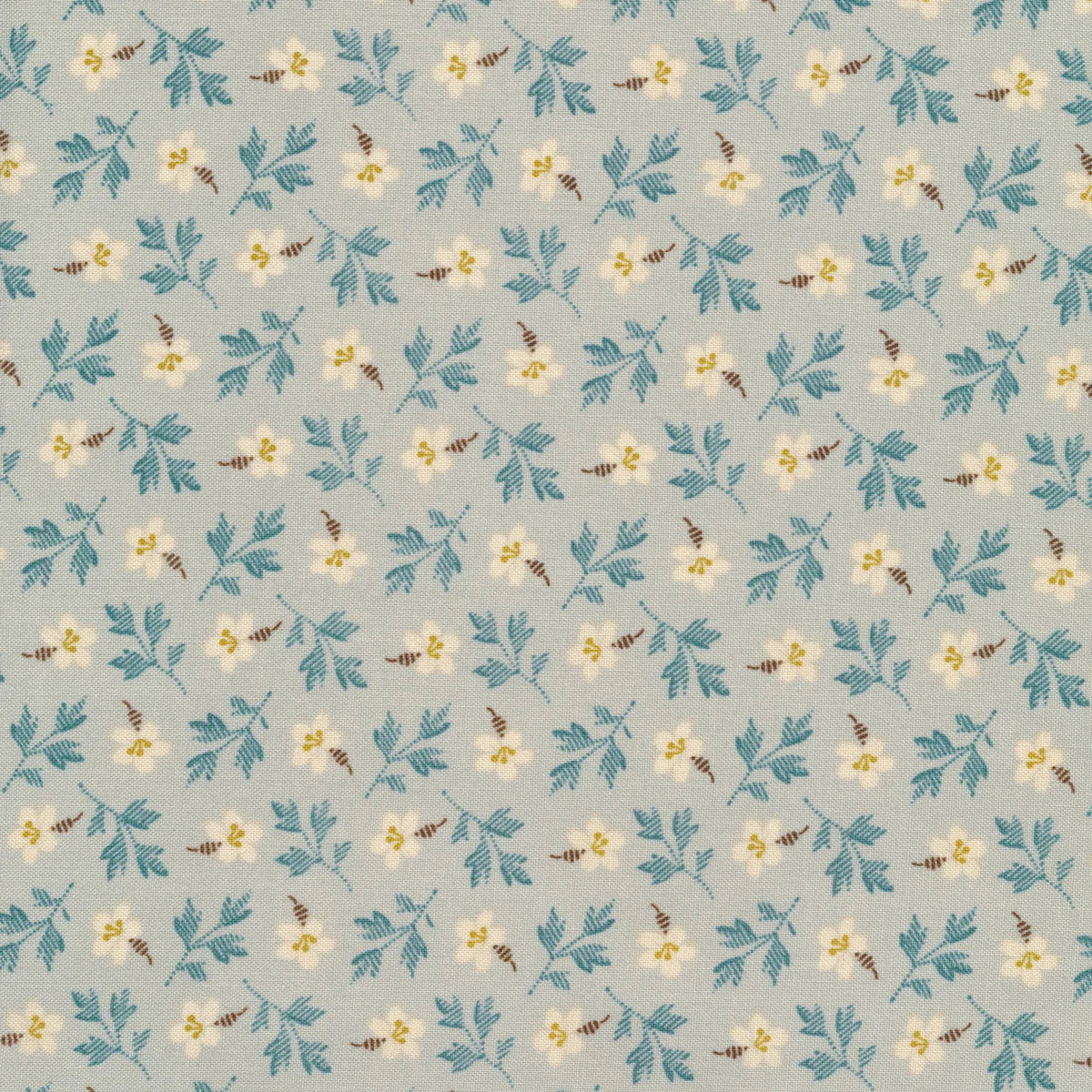 Primrose by Laundry Basket Quilts in Sky Petit Bloom A-533-T