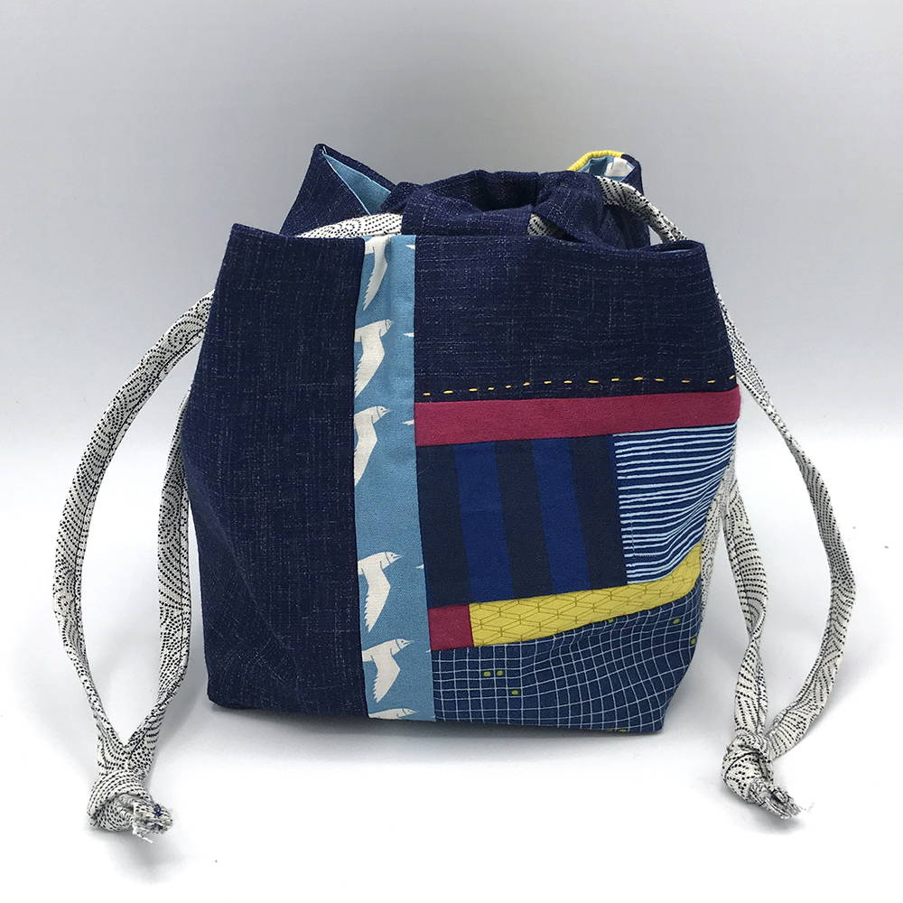 2way Chirimen bag Japanese traditional design (S)