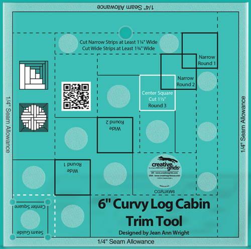 ruler 6 inch Curvy Log Cabin Trim Tool creative grids