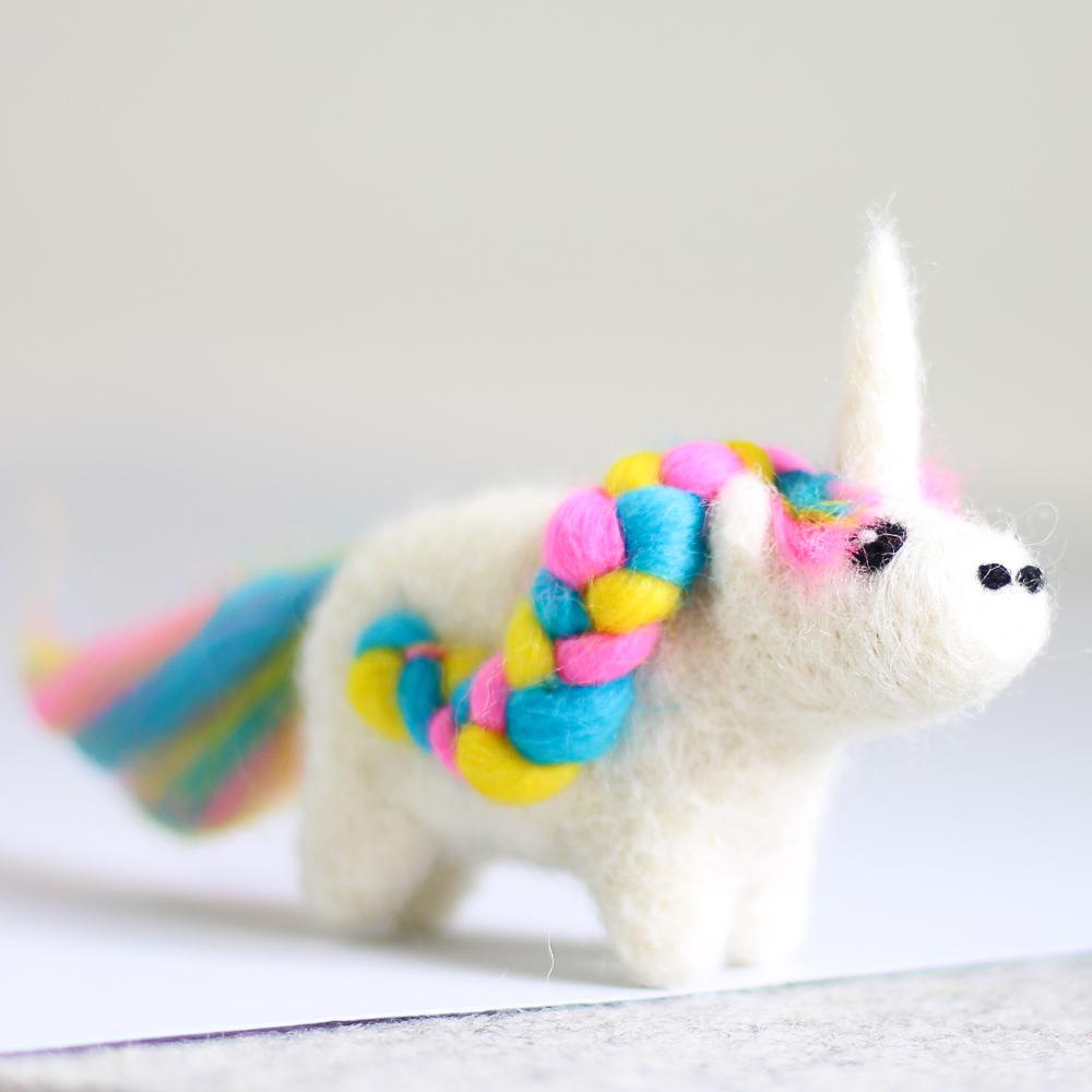 Adorable Unicorn Learning Kit Handmade Fabric Felted good Kit Toy For Kids