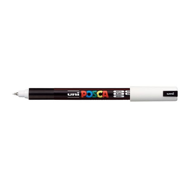 Posca Pens White Water Based Marker .7mm Bullet Shaped Tip Extra Fine